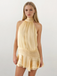 Halter Pleated Dress