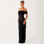 OFF SHOULDER LACE MAXI DRESS